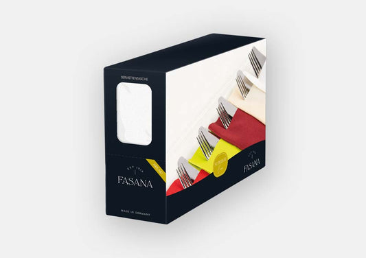 AIRLAID Bestecktaschen - 40 x 33 cm - 1/8 Falz - Weiß (75 Stück)