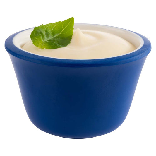 Dipschälchen - (Ø 6 x 4 cm - 0,04l) - Melamin - Weiß/Blau (6 Stück)