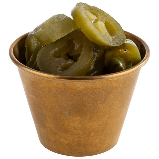 Dipschälchen - (Ø 6 x 4,5 cm - 0,06l) - Edelstahl - Gold (6 Stück)