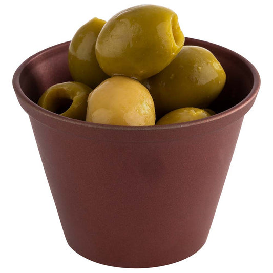 Dipschälchen - (Ø 6 x 4,5 cm - 0,06l) - Edelstahl - Braun (6 Stück)