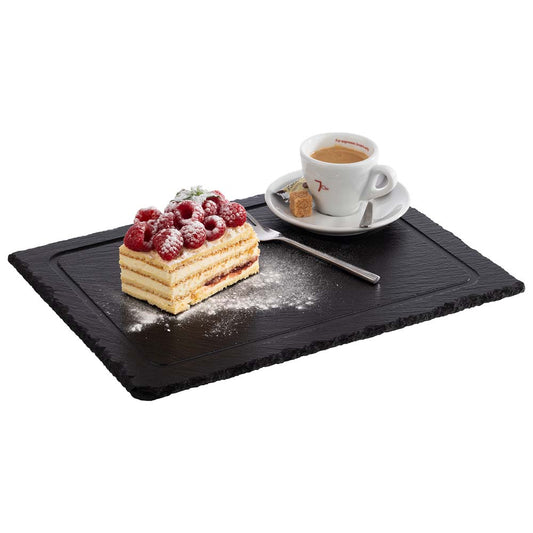 Servierplatte - 33 x 24 x 0,6 cm - Naturschiefer