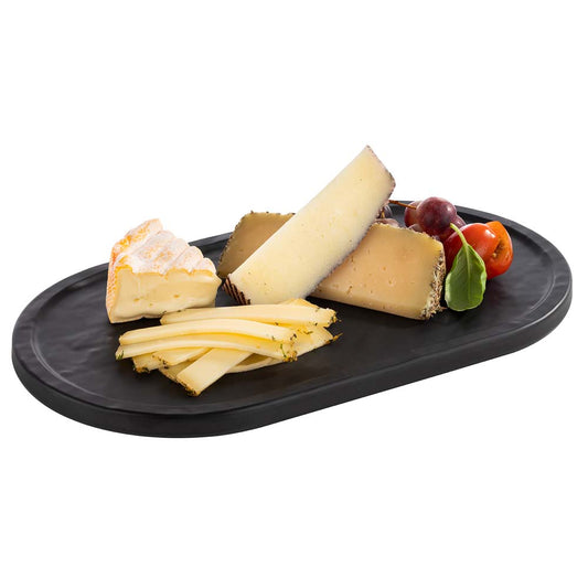 ALL-ROUNDER Servierbrett - 28,5 x 15,5 x 1 cm - Melamin - Schwarz