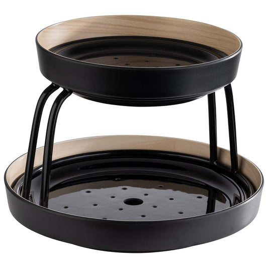 Buffetständer - Ø 23 /30,5  x 17 cm - Schwarz -Metall