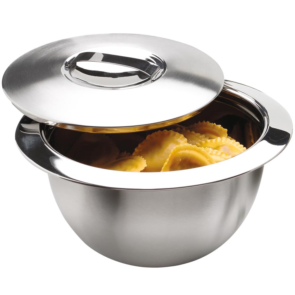 Thermoschüssel 1,8 l - Ø 26 cm - mit Deckel - Edelstahl