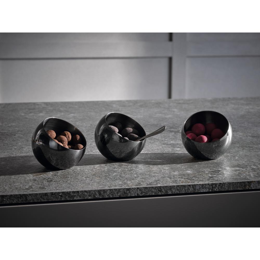 SPHERE Schalen (3-teilig) - 10 cl - (Ø 8 x 7 cm) - Schwarz