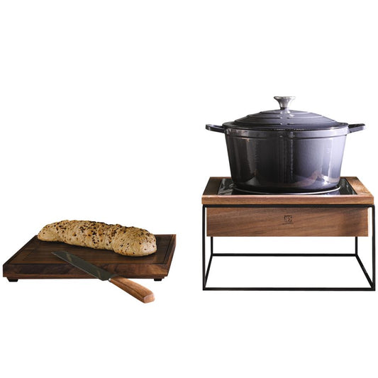 5 STARS Gusseisentopf mit Deckel - 6 l - (Ø 28 x 13 cm) - Anthrazit