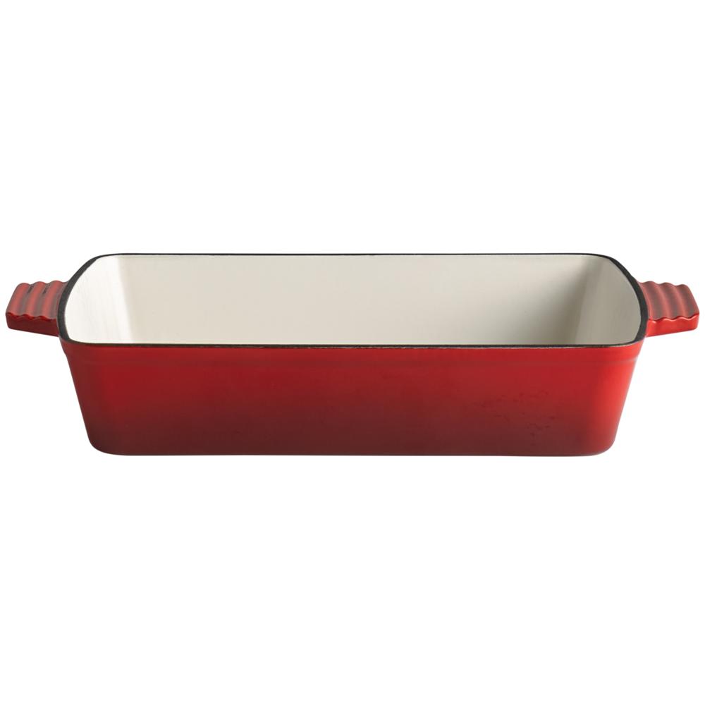 5 STARS Gusseisen-Auflaufform - 3,5 l - (33 x 24 x 6,5 cm) - Rot