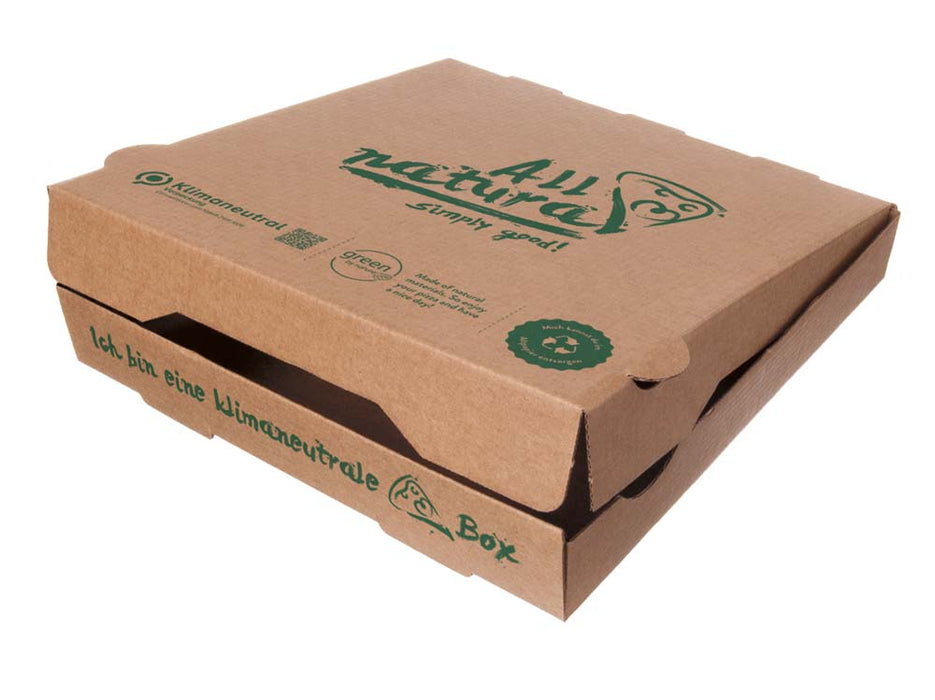 ALL NATURAL Pizzakartons eckig 32 x 32 x 4 cm (100 Stück)