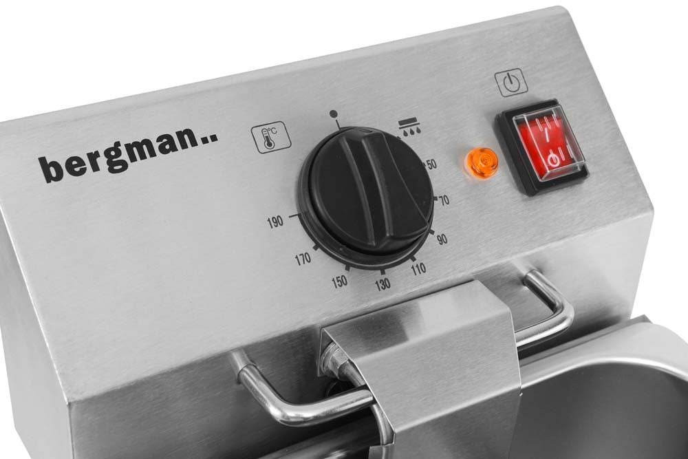ECOLINE Elektro-Fritteuse mit 1 Becken 10 l & Ablasshahn