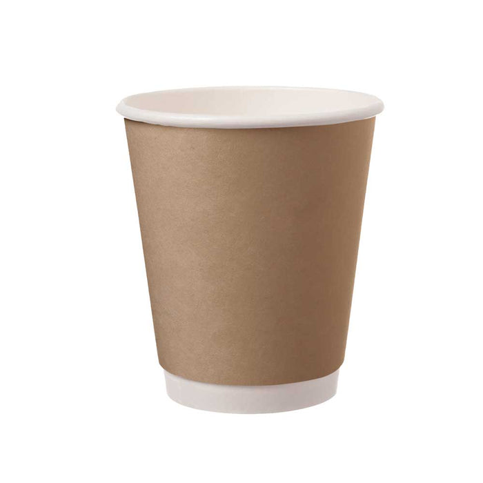 Kaffeebecher kompostierbar - 300 ml (25 Stück) - braun