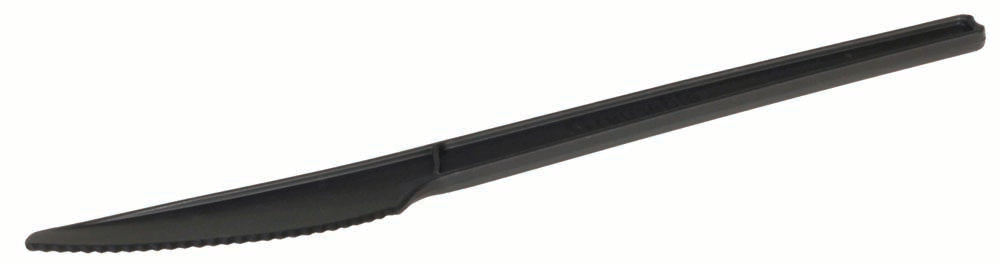 REUSEABLE Messer 16,8 cm - CPLA - Schwarz (20 x 50 Stück)