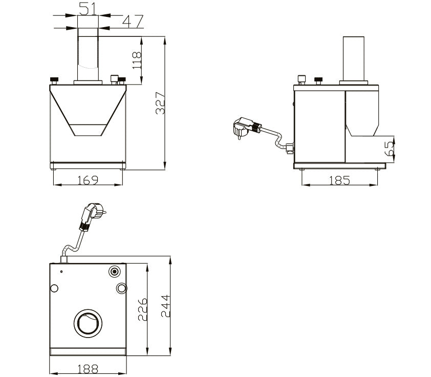 ECOLINE Currywurst-Schneider - elektrisch