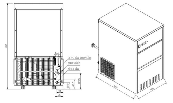 ECOLINE Eisbereiter für Hohlkegel - 50 kg