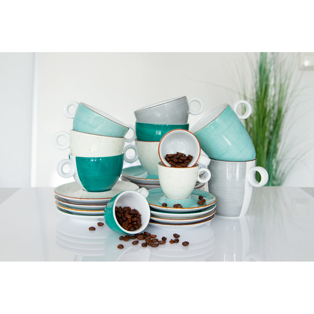 VINTAGE Cappuccino-Obere 20 cl - Aquamarin