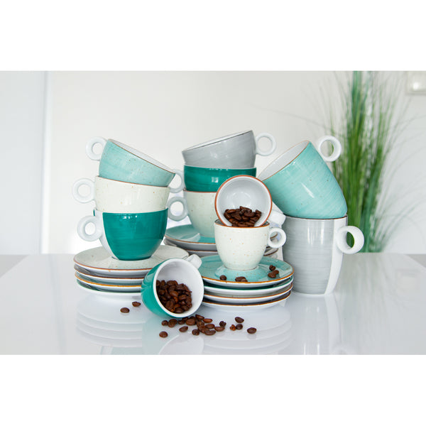 VINTAGE Cappuccino-Obere 20 cl - Aquamarin
