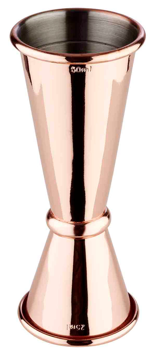 Barmaß Jigger - Ø 4 x 11 cm (25/50 ml) Edelstahl kupferfarben