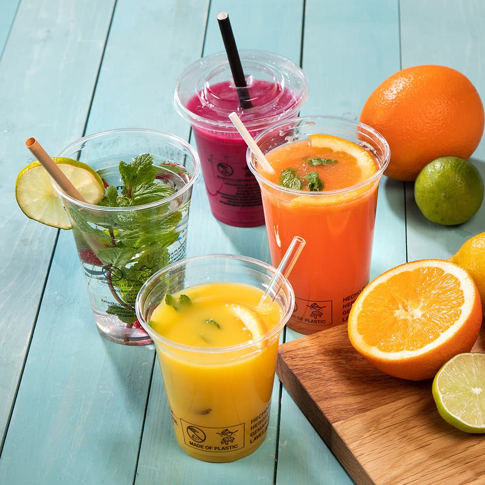 SMOOTHIE Becher - rPET- Ø 9 x 12,5 cm - 400 ml (37 Stück)