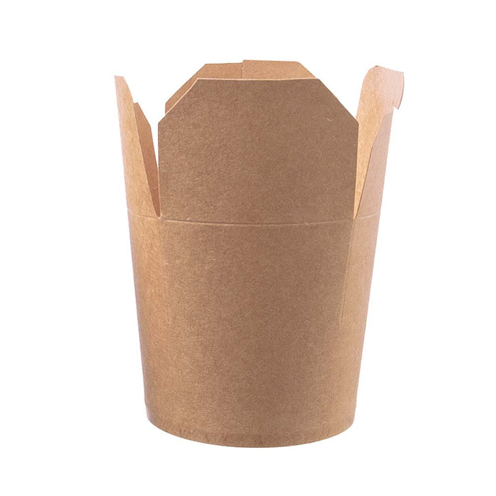 ASIA Food Container - Pappe - 770 ml - runder Boden - Braun (50 Stück)