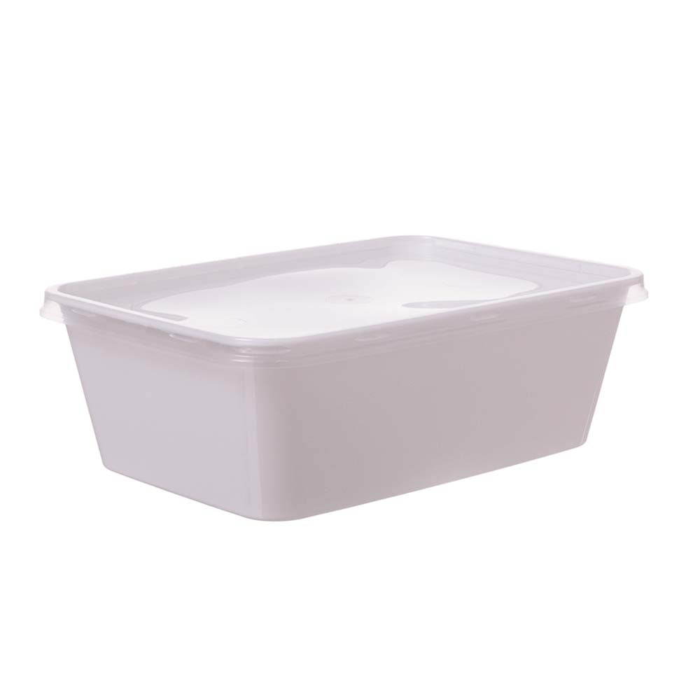 Menüschale - PP - 17,5 x 11,9 x 5,9 cm - 750 ml - Weiß (500 Stück)