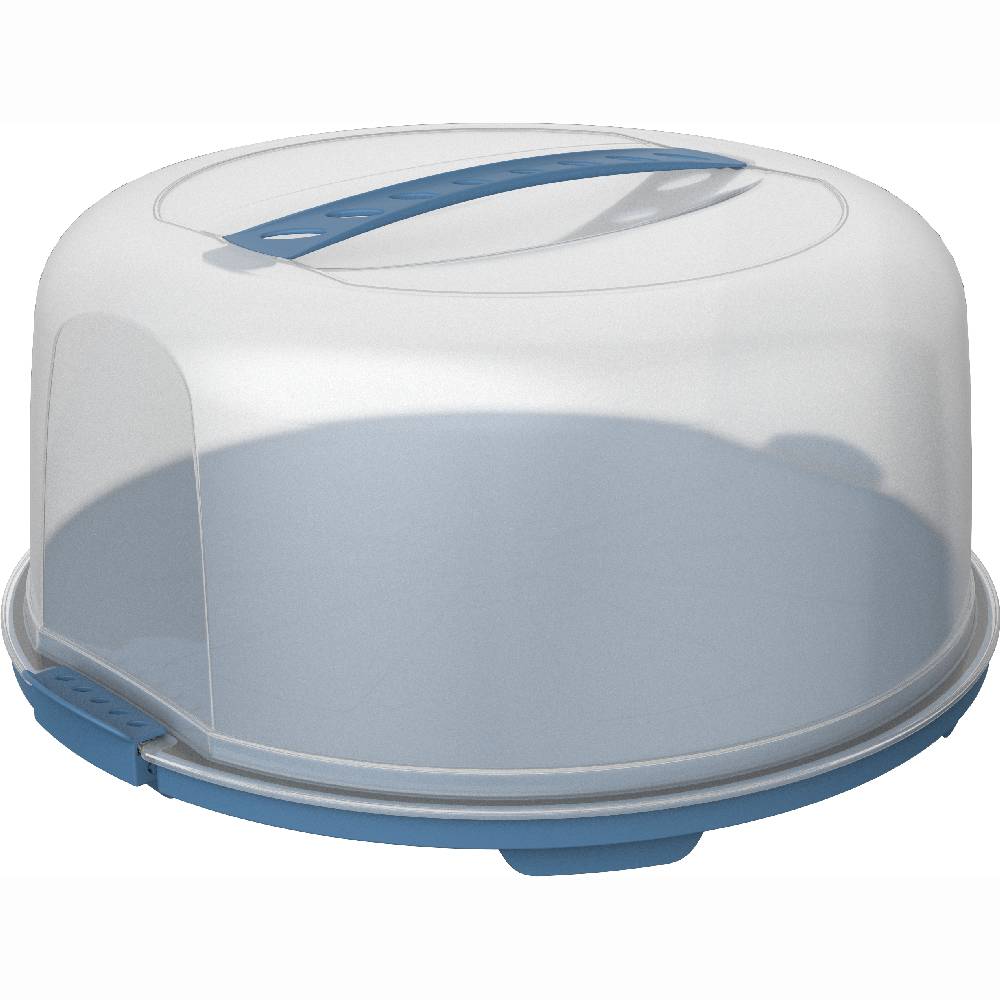 FRESH Tortenbutler 35,5 x 30,5 x 1 cm transparent-blau