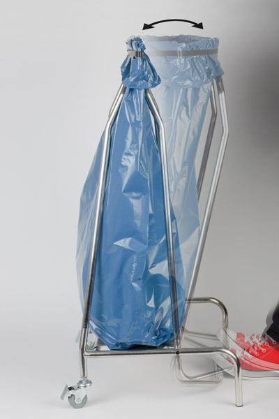 Müllsackhalter 59 x 43 x 96 cm - Standmodell mit Pedal (für Müllsäcke 120 l)