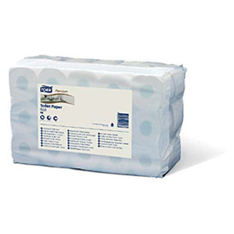 TORK PREMIUM Toilettenpapier Kleinrolle - 3-lagig - Hochweiß - 250 Blatt à 10 x 13 cm - 9 x 8 8 Roll