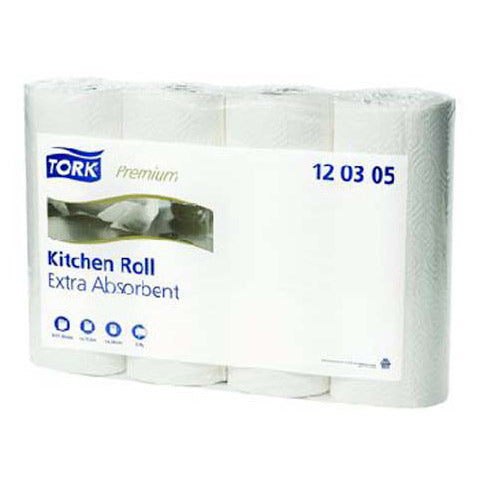 Tork Küchenrolle - 24,7 x 26 cm - 3-lagig - Hochweiß (12 x 4 Rollen / Pack)