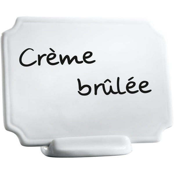 Buffetschild Porzellan mit Fuß - Größe 10 x 7,5 cm