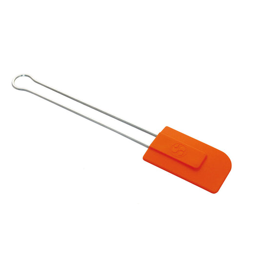Stielschaber - Silikon Orange 5,5 x 8,5 cm - Länge 28,5 cm