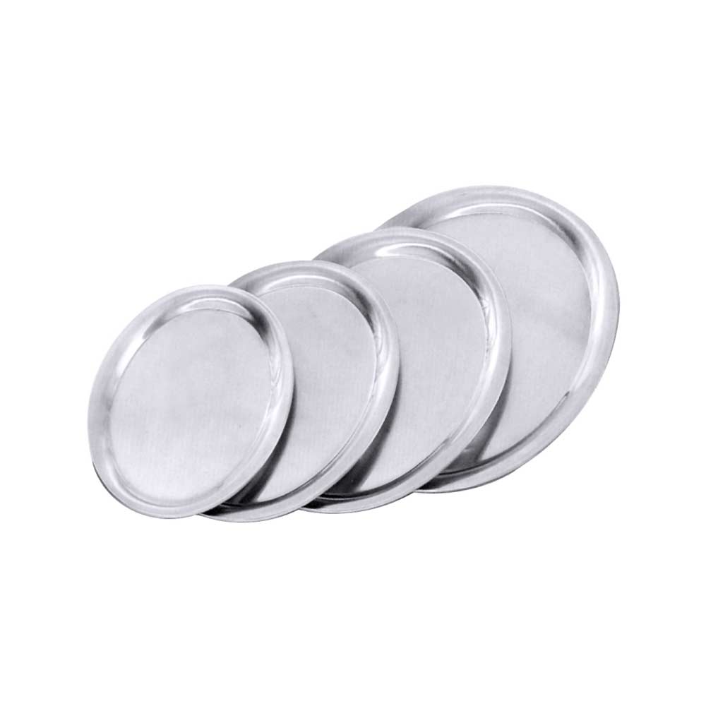 Serviertablett oval - Edelstahl hochglanzpoliert - 26,5 x 19,5 cm