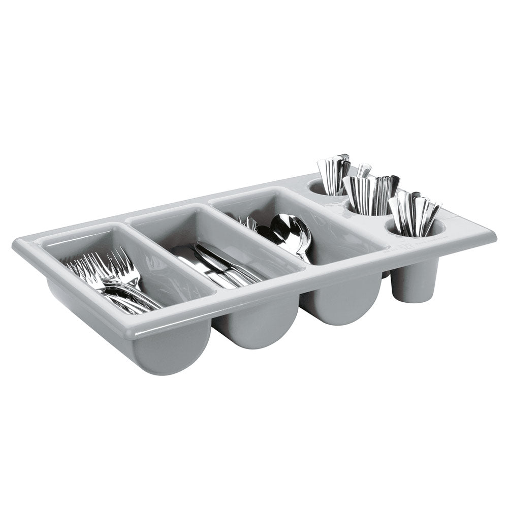 Besteckkasten (GN 1/1) - ohne Griffmulden (6-fach) - PP-Kunststoff