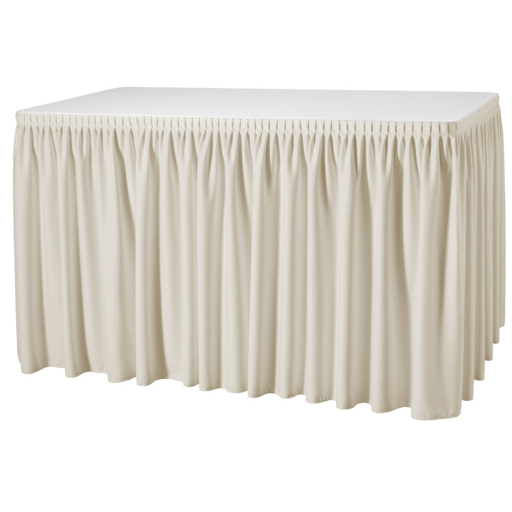 Skirting Standgröße 410 x 73 cm - "Plissé" crème