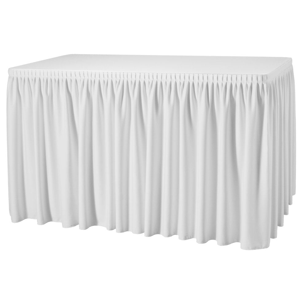 Skirting Standgröße 410 x 73 cm - "Plissé" weiß