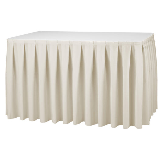 Skirting Standgröße 410 x 73 cm - "Boxpleat" crème
