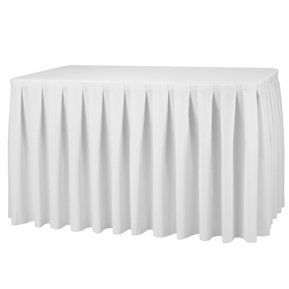 Skirting Standgröße 410 x 73 cm - "Boxpleat" weiß