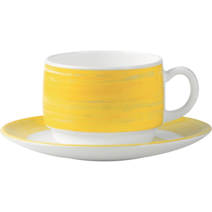 BRUSH Kaffee-Obertasse - 19 cl (stapelbar) - Yellow