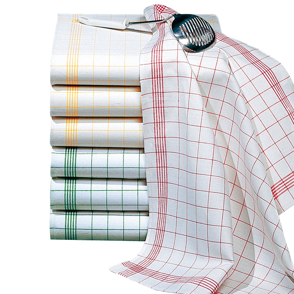 Geschirr- & Gläsertuch 50 x 70  cm - Rot-Weiß (Halbleinen)