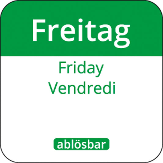Tages-Etiketten 1" ablösbar - "Freitag" (1.000 Stück)