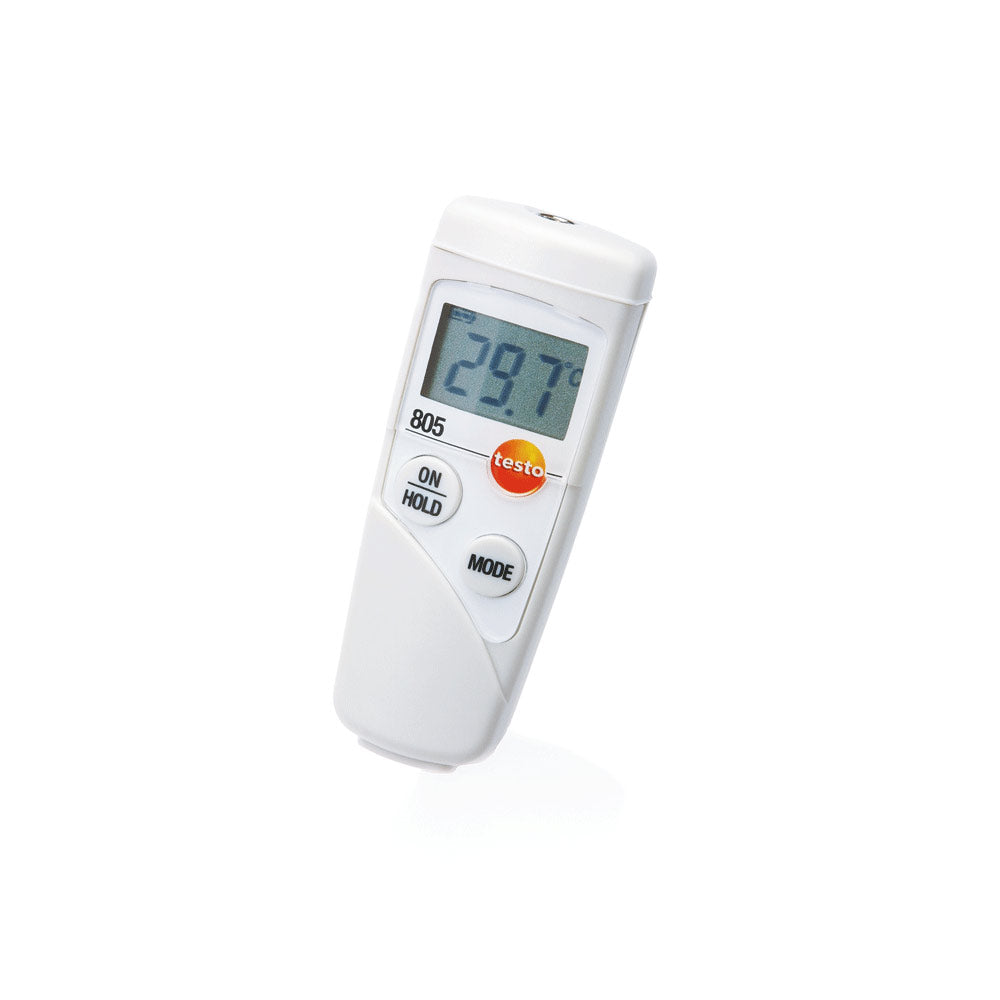 testo "805" Infrarot-Thermometer , -25 bis 250°C, LC-Display, HACCP-konform - Lithium Knopfzelle CR