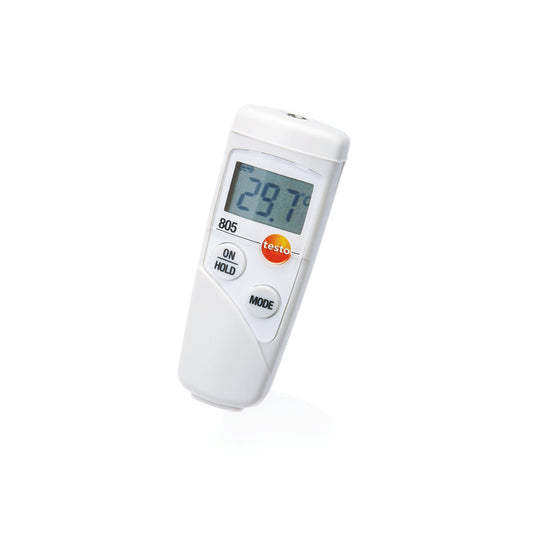 testo "805" Infrarot-Thermometer , -25 bis 250°C, LC-Display, HACCP-konform - Lithium Knopfzelle CR