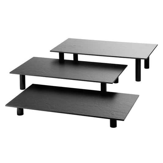 Schaustufen-Set "42 x 28 cm" - 3-teilig (Kunstschiefer - 4,5 + 8,5 + 12,5 cm)