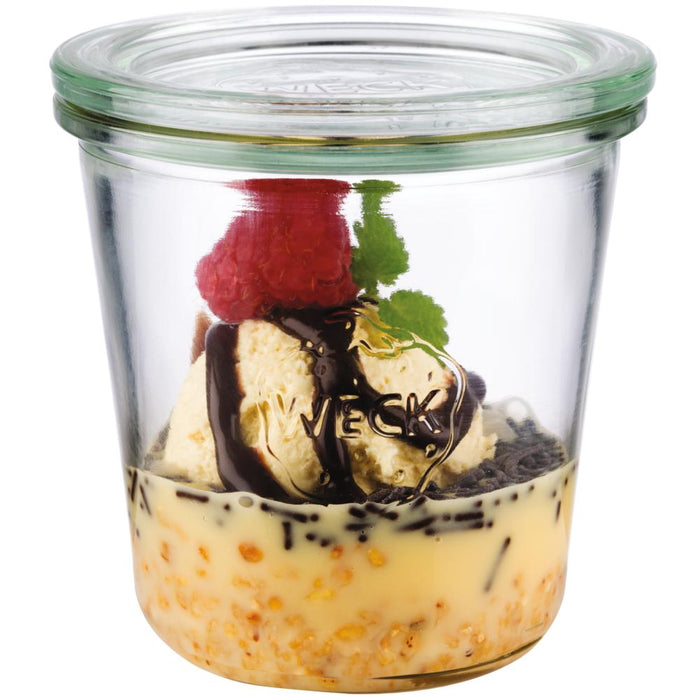 WECK Glas # 900 - Inhalt 290 ml (Rundrand 80 mm - Ø 8,8 x 8,7 cm)