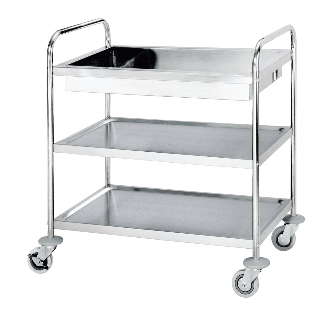 Abräumwagen mit Wanne und 2 Böden (120 kg TK)