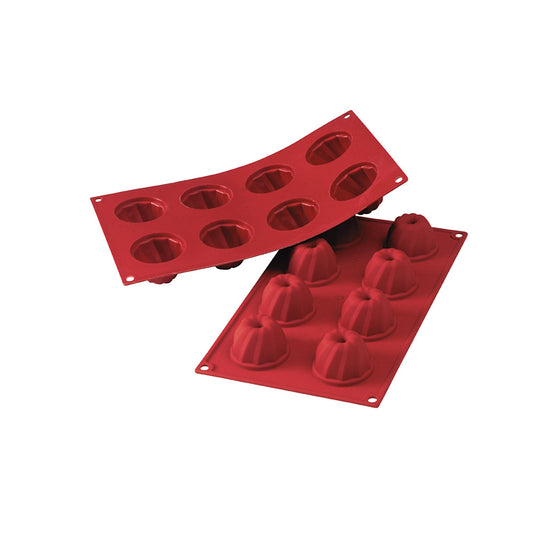 Silikonbackform für 8 Mini-Gugelhupf - Ø 5,5 x 3,6 cm