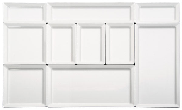 PURE Tablett GN 1/1 - 53 x 32,5 cm, Melamin - Weiß