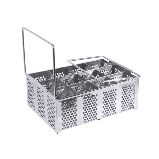 Besteckspülkorb - CNS 18/10 - 32,5 x 22,5 x 12,5 cm - 12 Fächer