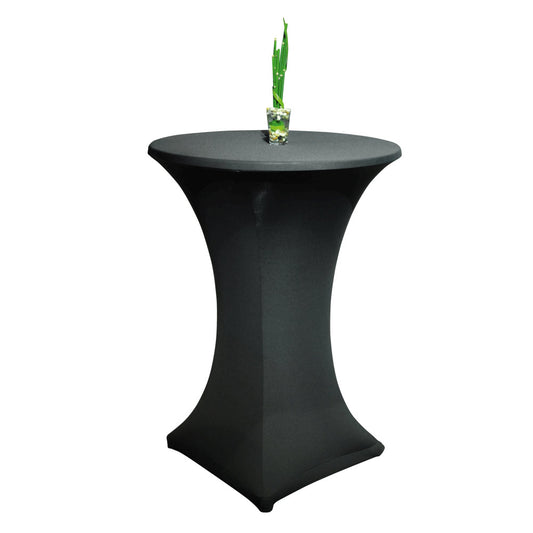 STRETCH Stehtisch-Überzug Ø 70 - 85 cm (1 - teilig) - Schwarz