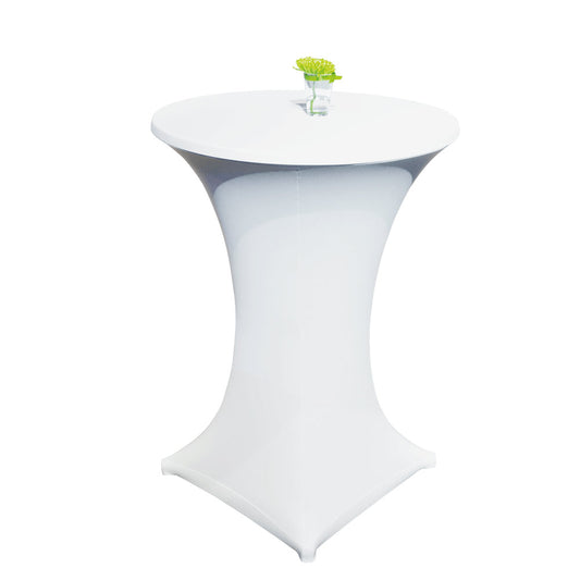 STRETCH Stehtisch-Überzug Ø 80 - 85 cm (1 - teilig) - Weiß