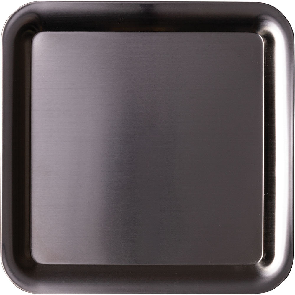 Café-Tablett quadratisch - 23 x 23 cm (Edelstahl mattiert)