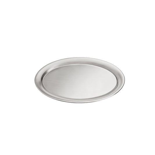 Café-Tablett oval - 19 x 15 cm (Edelstahl mattiert)